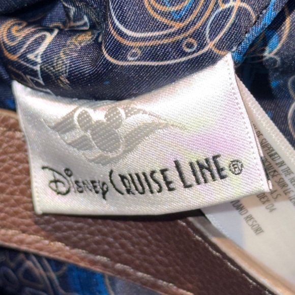 Disney Cruise Line Wish Inaugural Sailing Weekender Tote Bag‎ Leather Canvas DCL - Picture 9 of 12